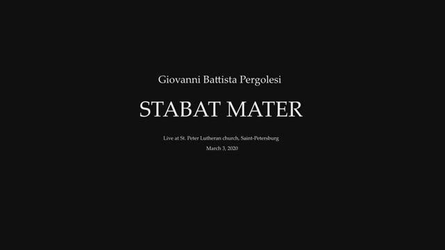 G.B. Pergolesi - Stabat Mater смотреть онлайн
