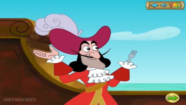Jake and the NeverLand Pirates - Full Game of Hook's Cakey Bakey Stack - Walkthrough - Disney Jr. смотреть онлайн