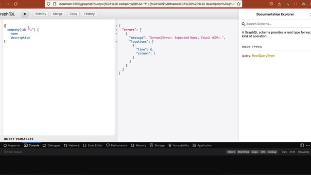Syntax Error: Expected Name, found EOF - GraphQL смотреть онлайн
