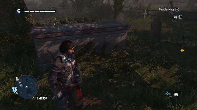 Assassins Creed Rogue - Templar Treasure Map Relic - 554, -899 River Valley