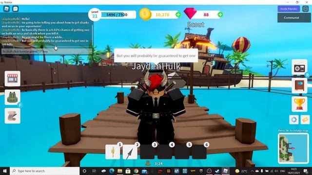 How to get shark's and orca's in your aquarium on fishing simulator [Roblox] смотреть онлайн