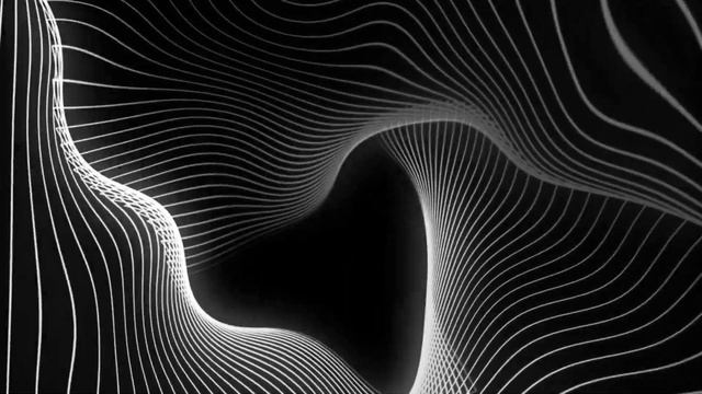 BLACK AND WHITE WIGGLE LINES ABSTRACT BACKGROUND FOR 1 HOUR  Ll FOOTAGE Ll SCREENSAVER