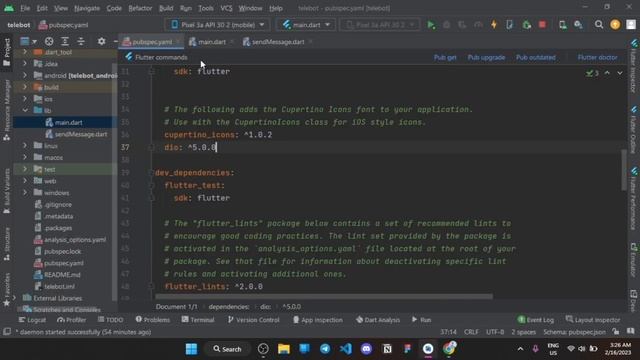 How to connect your flutter app to a telegram bot || flutter tutorial смотреть онлайн