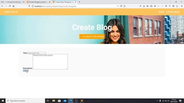 Blogging Application in PHP | Part-7 | Project Template | Creating Add Article Form in HTML & CSS смотреть онлайн