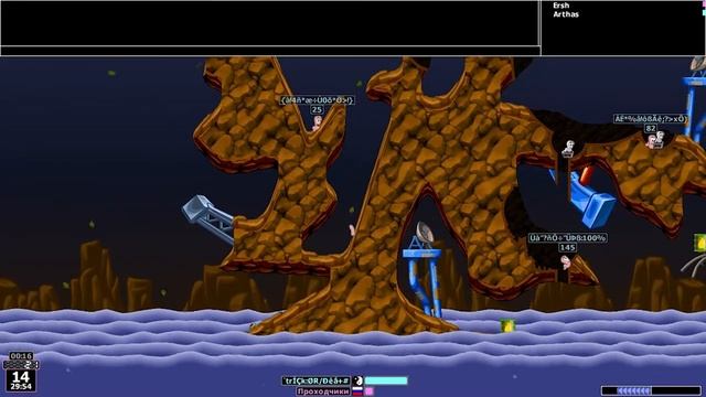 Как правильно приземлять своего червячка в Worms Armageddon смотреть онлайн