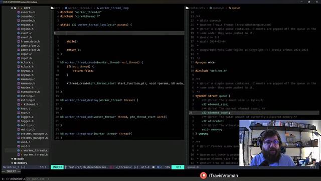 C/Vulkan Game Engine Dev Ep. 174 Threads, Queues, Pools !tts !kohi !music смотреть онлайн