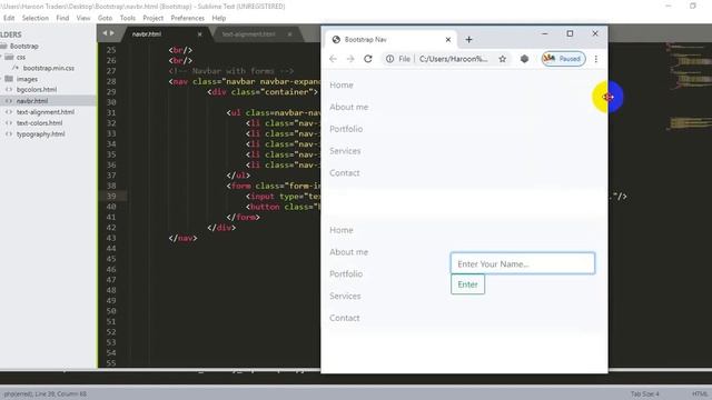 Navigation Bar Bootstrap || Responsive Navigation Bar Tutorial (HINDI) смотреть онлайн