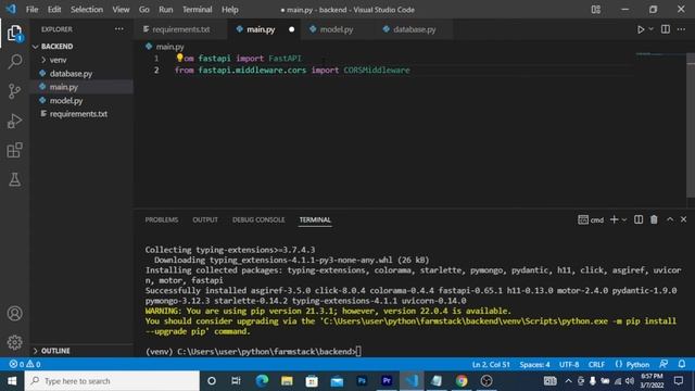 FARM Stack Course ( FastAPI , React js , mongoDB ) - Develop API in Python смотреть онлайн