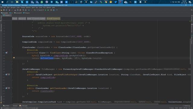 Компилируем и вызываем некий Java-код из своей программы смотреть онлайн