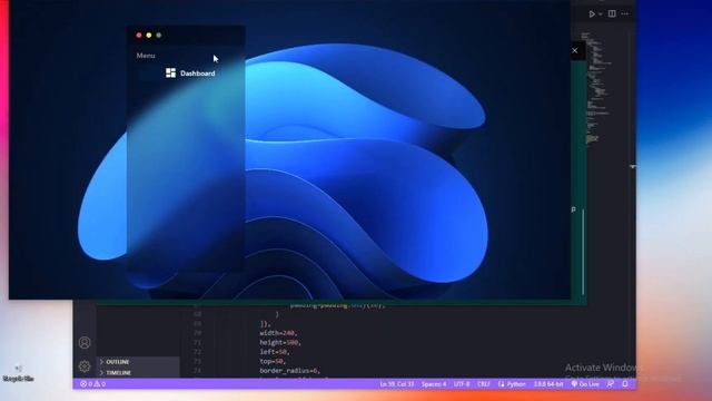 Flet Sidebar Navigation Glass Design | in python flet | flutter python смотреть онлайн