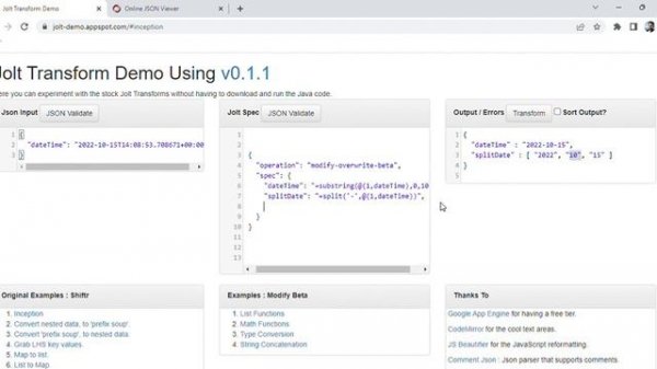 Convert Date format | how to use substring, split and concat method in Jolt