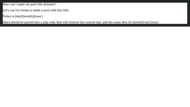 Wordpress: Variables in post title смотреть онлайн