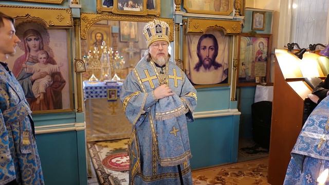 Архиерейское богослужение в храме иконы Божией Матери «Нечаянная радость» Новомичуринска(17.02.2024 смотреть онлайн