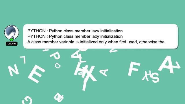 PYTHON : Python class member lazy initialization смотреть онлайн