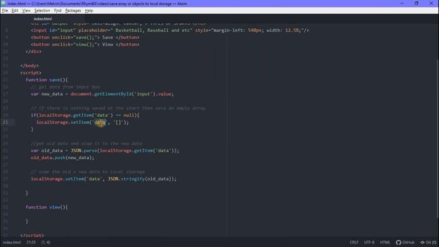 JS - How to STORE and USE an Array in Local Storage смотреть онлайн