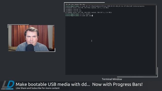Creating bootable USB sticks with dd.... Now with progress bars!!! смотреть онлайн