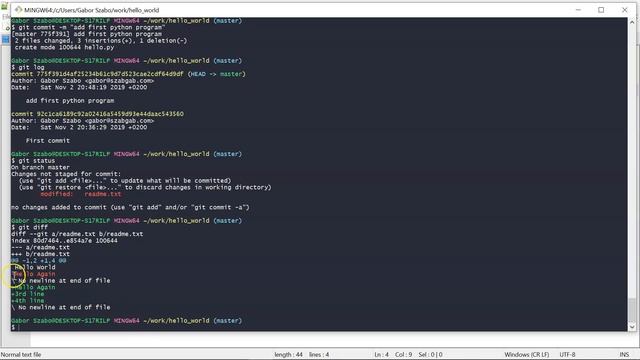 Git: untracked and modified (hebrew) смотреть онлайн