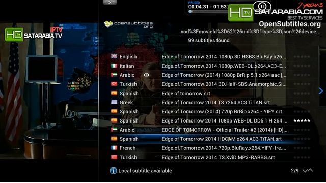 How to add Subtitle to VOD on Satarabia TV XBMC ADDON смотреть онлайн