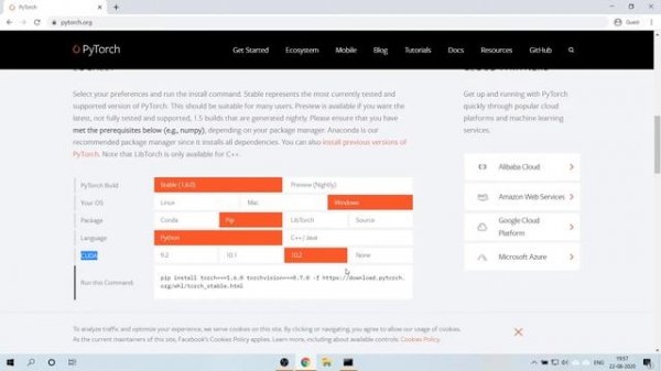 How to install PyTorch in Python ( Windows 10 )