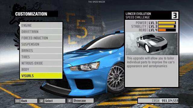 NFS ProStreet - Mitsubishi Lancer Evolution - Customization смотреть онлайн