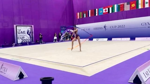 Alina Harnasko (BLR) ribbon // 1st UAE INTERNATIONAL GYMNASTIKA CUP 2022 // Алина Горносько лента смотреть онлайн
