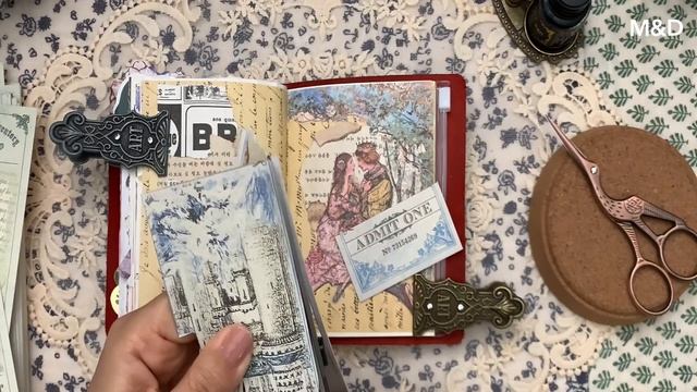 ?️? ASMR | Travel Note Vintage  Journal Ideas | コラージュ | 빈티지 다꾸 | Scrapbooking | #113