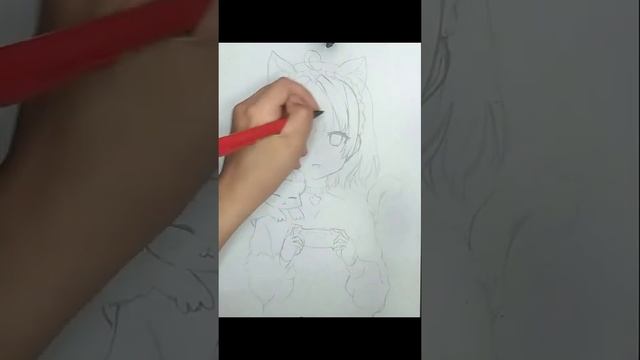How to draw a cute anime cat girl | Neko Dayo [ Anime sketch ] смотреть онлайн