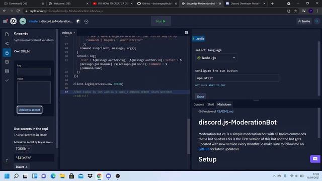 HOW TO MAKE YOUR TOKEN PRIVATE ON REPL.IT WITHOUT HACKER PLAN. смотреть онлайн