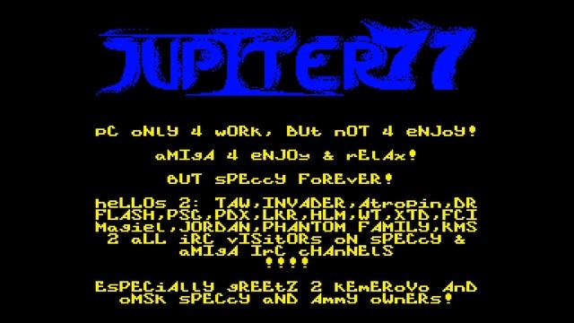 Venom Strikes Back Crack Intro - Jupiter77[#zx spectrum] смотреть онлайн