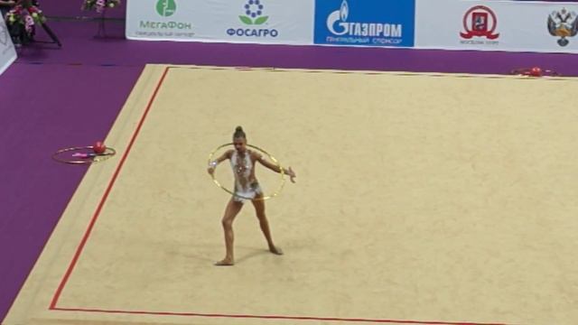 Solatova Alexandra Солдатова Александра,обруч MOSCOW R. G. GRAND PRIX 20.02.2015 смотреть онлайн