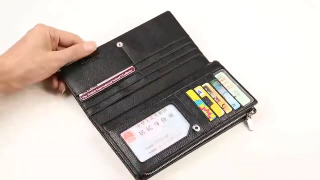 Длинный дизайнерский кошелек из натуральной кожи, мужской портмоне смотреть онлайн