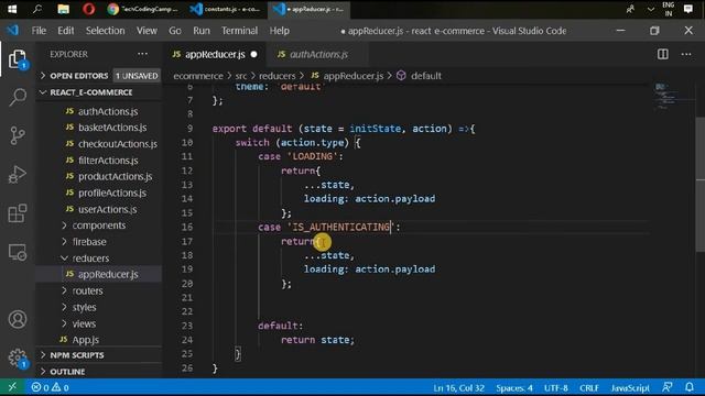 Tutorial#21|React.js/Redux E-Commerce - Writing AppReducer смотреть онлайн