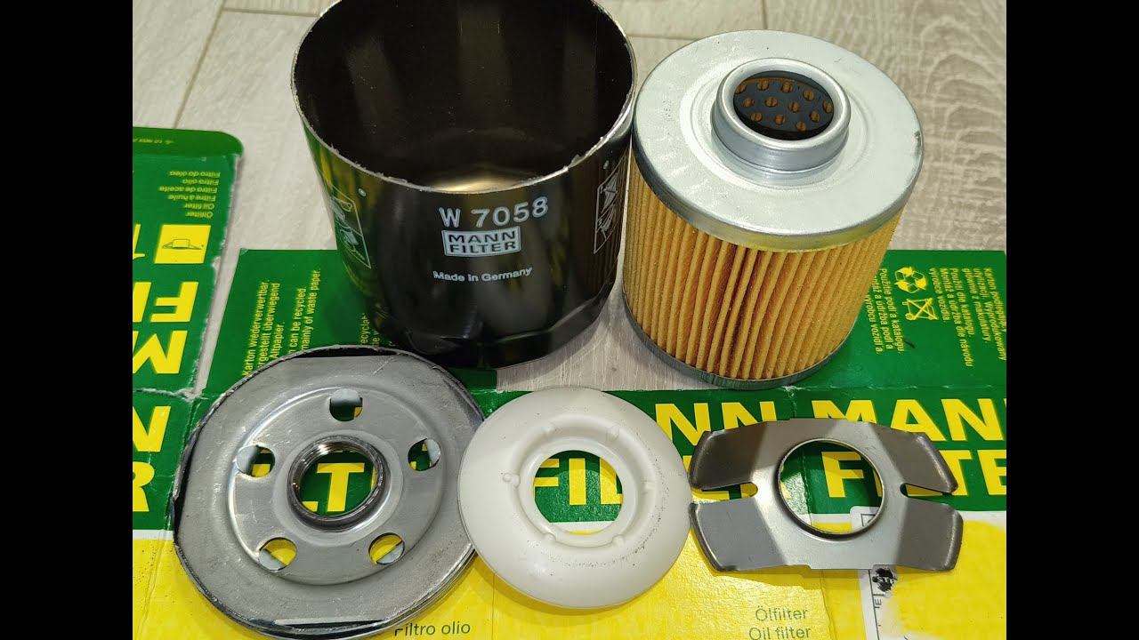 Распил масляного фильтра MANN W7058 и отличие от W7053