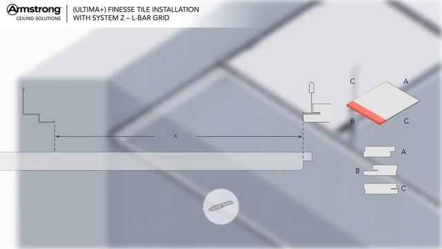 Ultima+ Finesse tile installation with System Z + L Bar grid смотреть онлайн