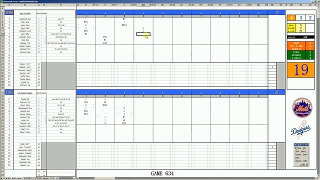 Strat-O-Matic Baseball EXCEL 1970-73 NL Divisional #5 Dodgers at #1 Mets смотреть онлайн