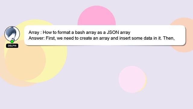 Array : How to format a bash array as a JSON array смотреть онлайн