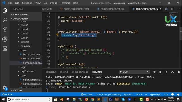 HostBinding in Angular | HostBinding | Angular 6/7/8 Tutorial in Hindi (2019) [#37] смотреть онлайн