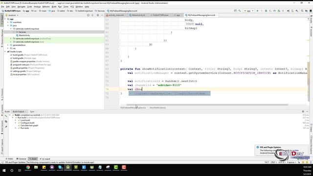 Kotlin Android Tutorial - Send Picture with Firebase Cloud Messaging смотреть онлайн