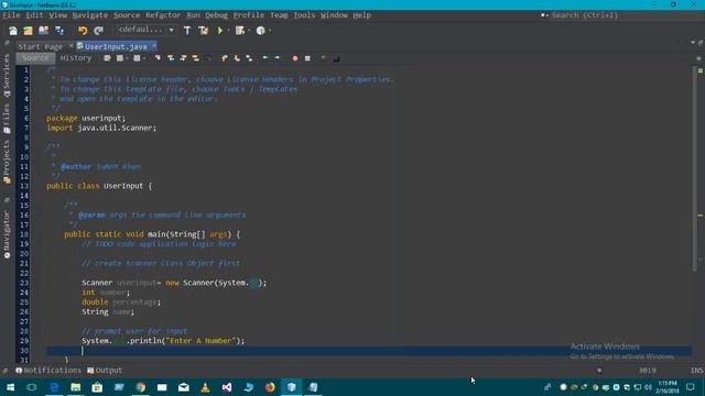 Java Tutorial 4 :How to Taking User Input from Console (Scanner Class) смотреть онлайн