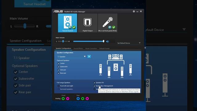 Realtek HD Audio Manager 2.81