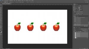 Как выровнять объекты на равном расстояние между собой в фотошопе