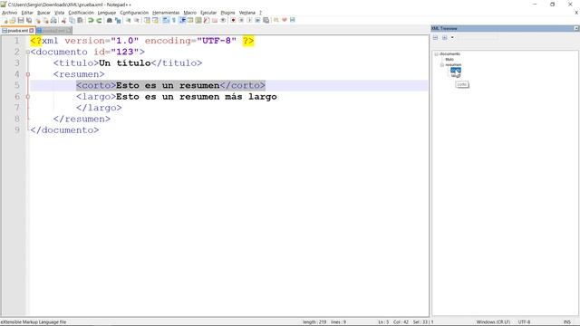 XML: Visualizar en forma de árbol un documento XML con Notepad++ смотреть онлайн