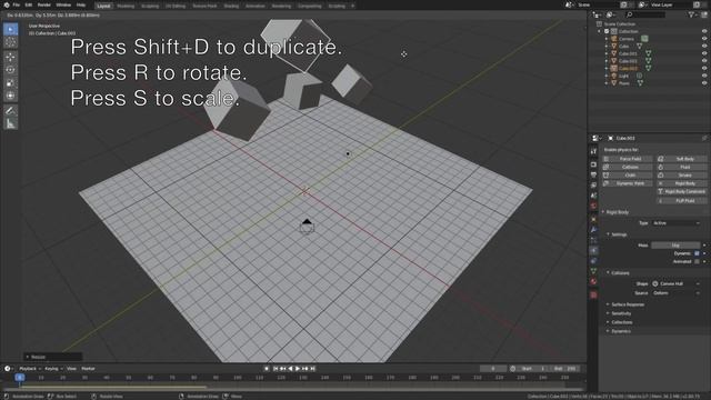 [2.80] Blender Tutorial, Quick Gravity for Objects смотреть онлайн