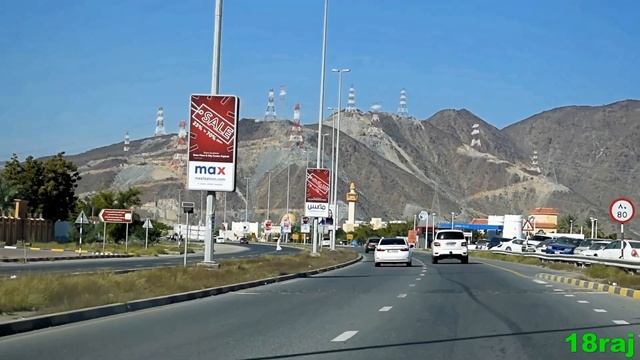 UAE, al fujairah kalba mountain road to khorfakkan beach HD Tour смотреть онлайн