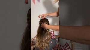 Мастер-класс новогодней прически на длинные волосы для девочки |Прическа на утренник в детский сад