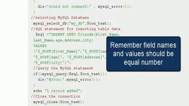 PHP Tutorial : Inserting form data in MySql table смотреть онлайн