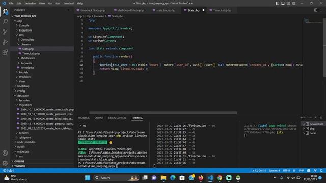 Creating a Clocking in and out system in Laravel смотреть онлайн