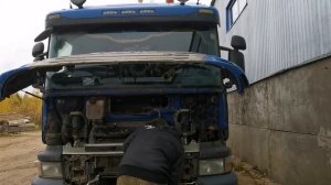 Замена радиатора печки на scania p440. Самому это реально в полевых условиях!