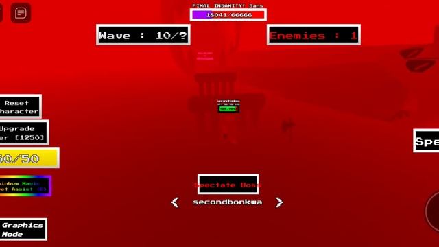 Roblox Undertale Soul Ops Boss Rush Extended beating Final Insanity!Sans смотреть онлайн