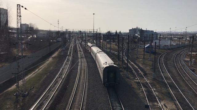 Тепловоз ТЭП70БС-347 с поездом Рыбинск – Ярославль смотреть онлайн